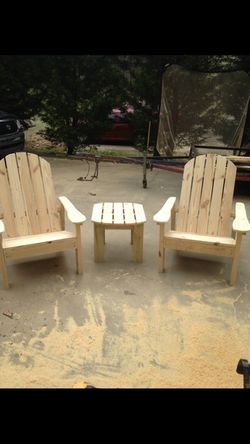 Pressure treated Adirondack chairs