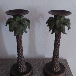a Pair Of Metal For Candle