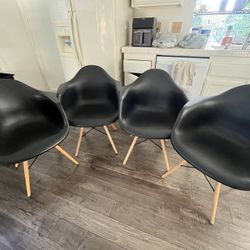 Black Eames-style Chairs X4