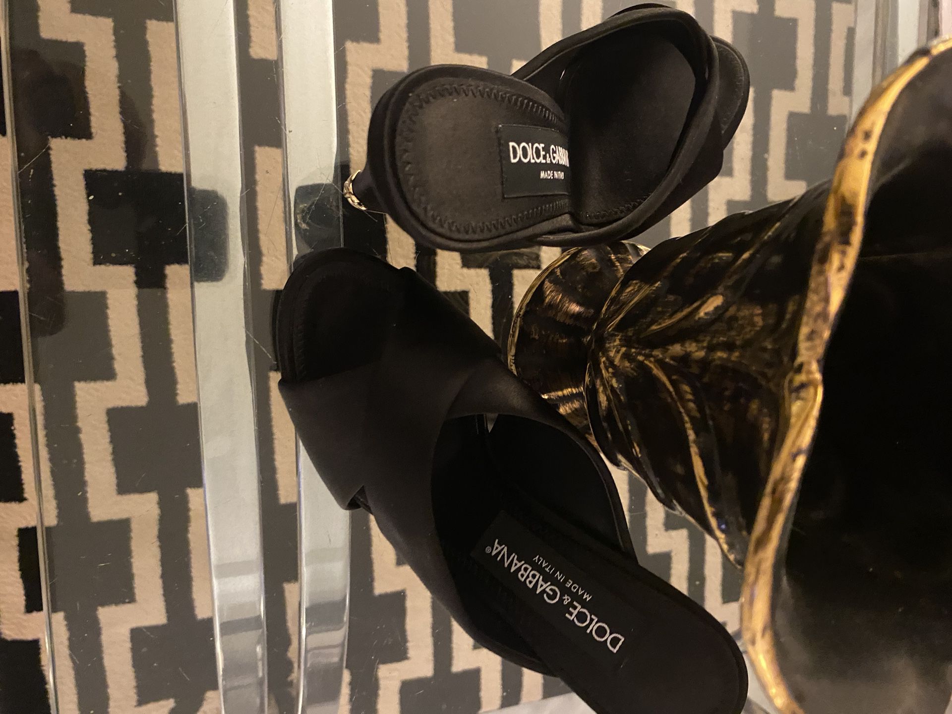 Dolce Gabbana Satan sandals with heels