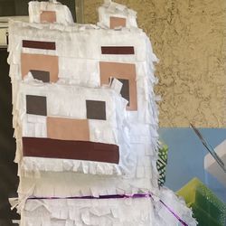 Minecraft Llama Cardboard Figure 