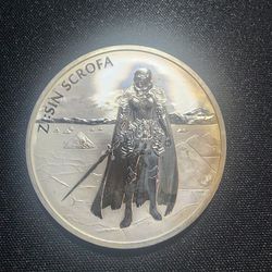 2019 ZI:SIN SCROFA Korea KOMSCO Round Coin 1 Troy Oz .999 Fine Silver Medal 999
