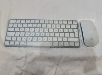 Blue Apple Magic Mouse And Keyboard Bundle with Touch ID