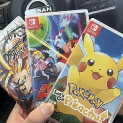 3 nintendo switch games 