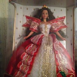 7 Holiday Barbie Dolls Plus 1 Regular One