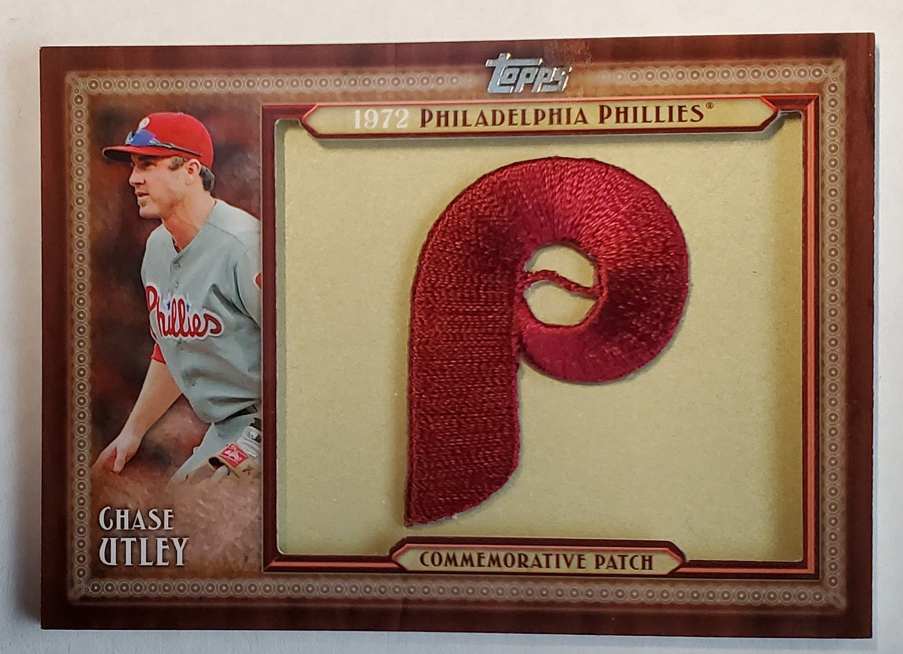 Chase Utley 2011 Topps Series 1 Throwback Patch Philadelphia Phillies MLB