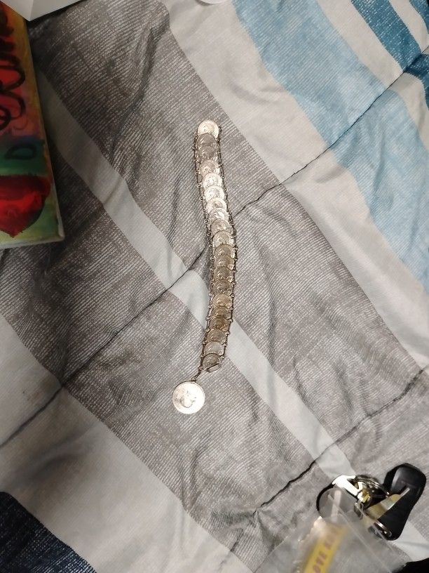 1955 Mexican Coin Bracelet From Mexico