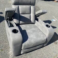 Suede Electric Recliner