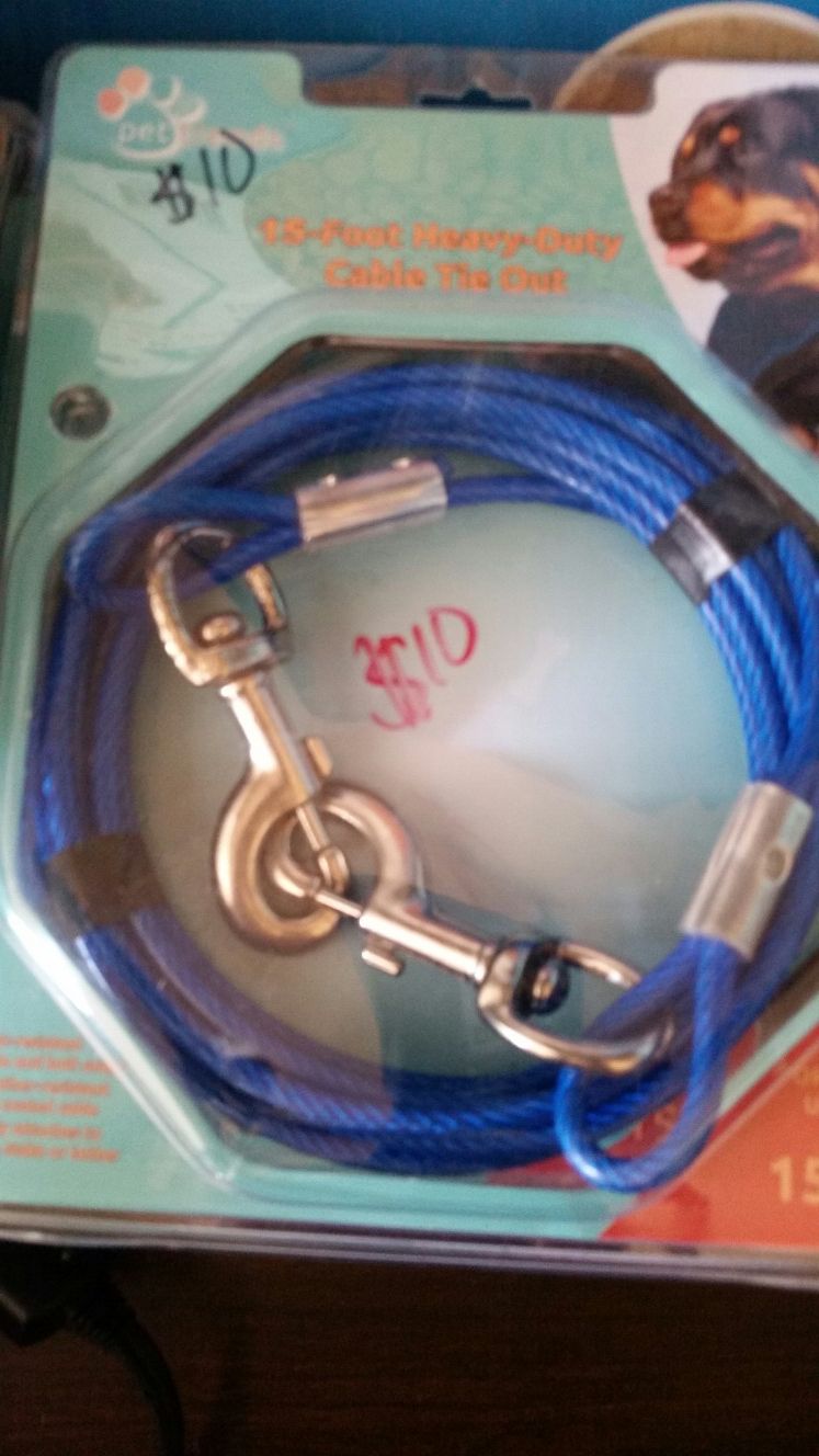 Dog tie out cable