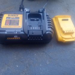 Dewalt DCB1106 Battery Charger & DeWalt 20V MAX Compact Ion Battery