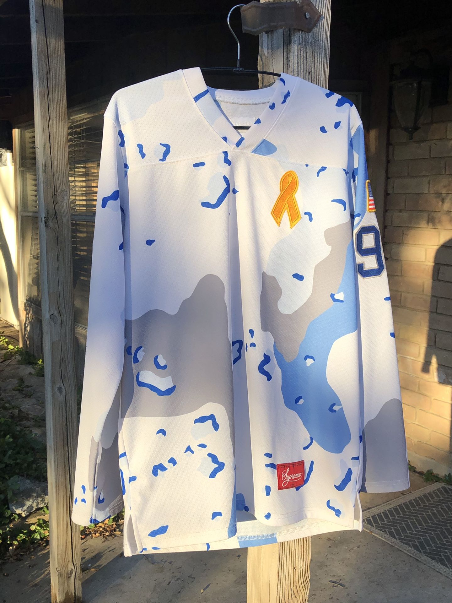 Supreme blue desert camo hockey jersey