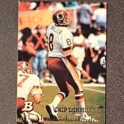 1994 Bowman Topps Chip Lohmiller Washington Redskins #124 Football Card Vintage Collectible Sports NFL