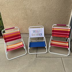 3 Beach Chairs 