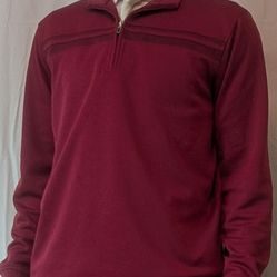 Banana Republic Men’s Quarter-Zip Pullover - Burgundy - Medium