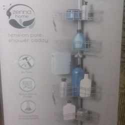Zenna Home Tension Pole Shower Caddy 4 Shelves New In Box