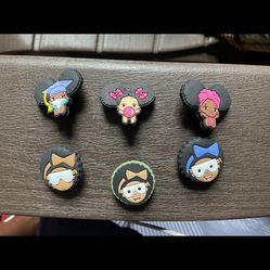 Melanin Baby Girls Afro Children Crocs Charms Jibbitz 6 Pins