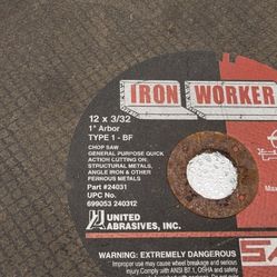 Metal Cutting Wheel  12 Inch
