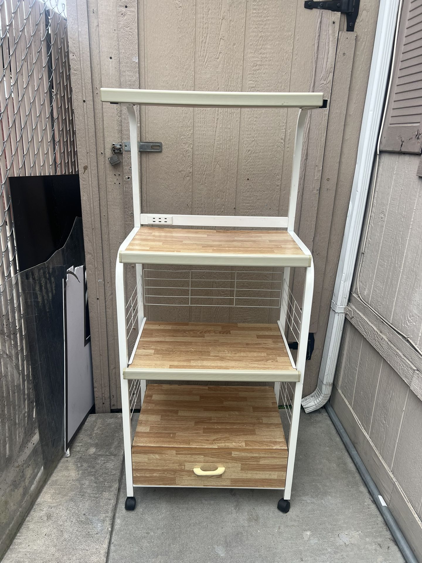 Rolling Kitchen Microwave Rack