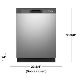 🔥 NEW GE - Front Control Built-In Dishwasher with 55 dBA - Stainless Steel