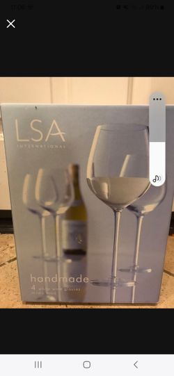 LSA International Handmade White Wine Glasses 4