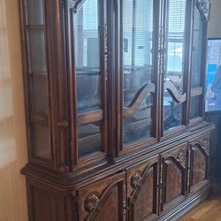 FREE LARGE DINING TABLE AND CHINA CABINET FREE
