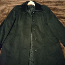 VINTAGE Alorna Super Fina WOOL coat. WOMENS L LRG Large Winter Jacket