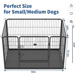 Heavy Duty Dog Playpen with Bottom Tray