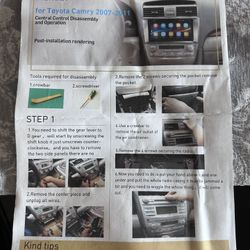 2007-2011 Apple Car Play For Toyota Camry Screen Size 9 Inches