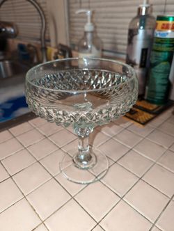 Crystal Diamond Point Compote