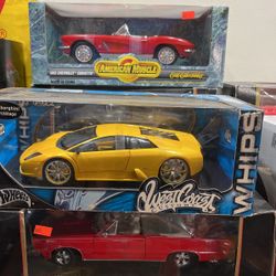 Collectible Hotwheels West Coast Lamborghini Murcielago 1:18 Scale Diecast In Yellow