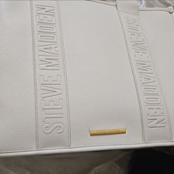 Steve Madden White Tote Bag