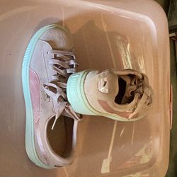 Silver Pink Puma Sneakers