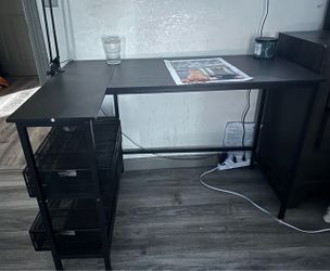 Black L-Shaped Desk
