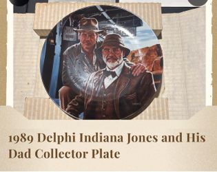 1989 Delphi Indiana Jones Collector Plate