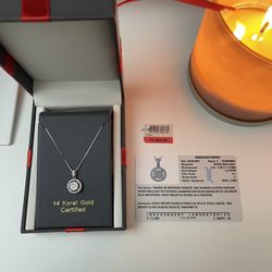 Diamond Necklace 14K White Gold