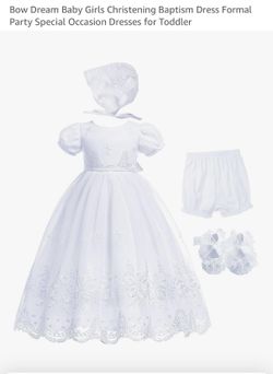 White Girl Baptism Dress Size 18-24 .