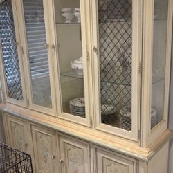 China Cabinet With Tea Set Included 