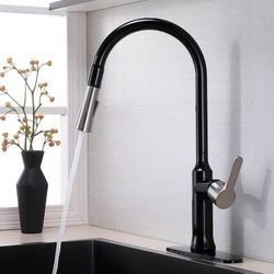 Pull Down Single Handle Kitchen Faucet with Accessories (Part number: YYT078BL-D）
