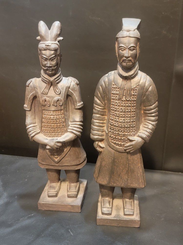 Pair of Ceramic Terracotta Army Figure