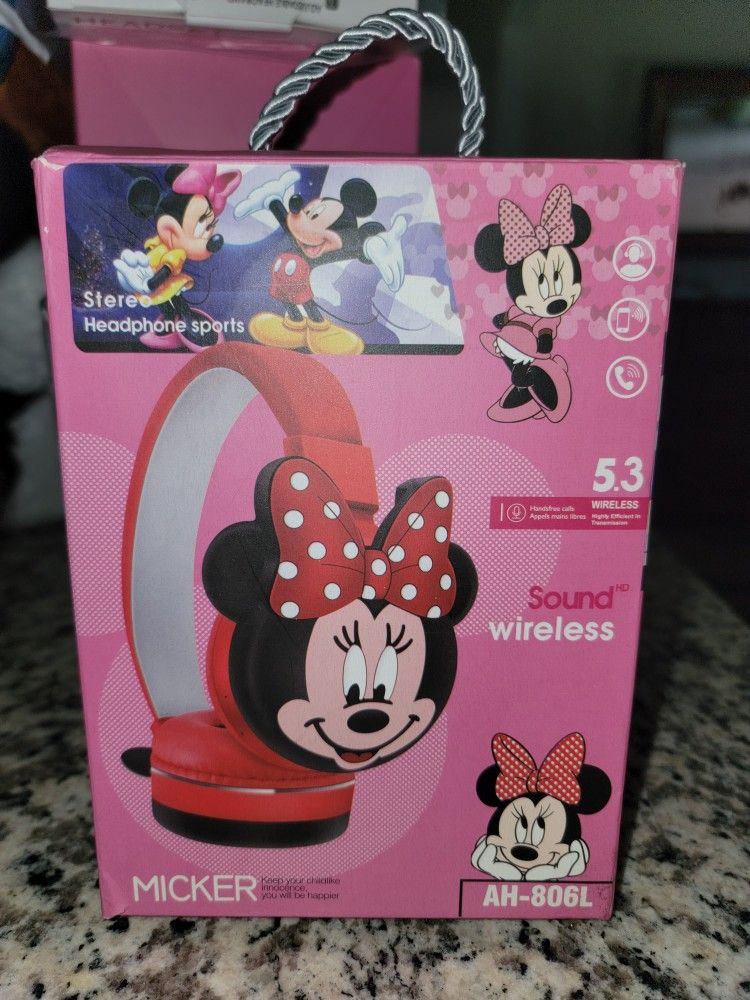 Disney Mini Mouse Wireless Head Set Brand New 