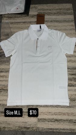 White Burberry polo