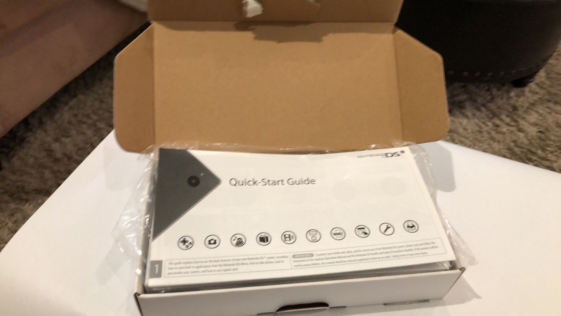 Nintendo DS Red Consolw with Box,Charger and Paperwork