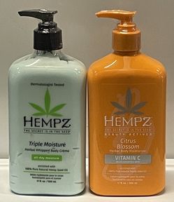 Hempz Triple Moisture Whipped Body Crème & Citrus Blossom Body Moisturizers (Pack Of 2)