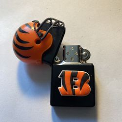 Bengals, Mini Helmet, Fliptop, Lighter New Without Fuel