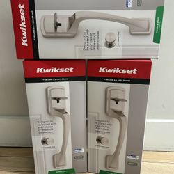 Each 40$ 💥💥 Prague Satin Nickel Entry Door Handle Only with Round Pismo Knob