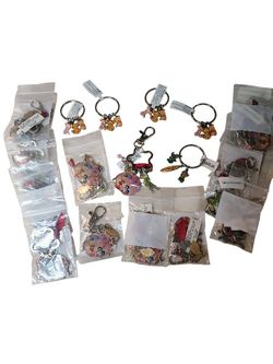Lot Of 20 New Disney Mixed Keychain Handbag ClipsWith Tinkerbell And Winnie Pooh