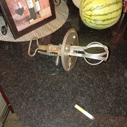 Antique Egg Beater With Splash Guard