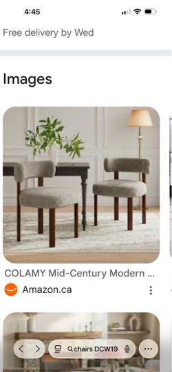 Pair of new dining chairs model #DCW19