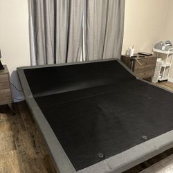 King Adjustable bed frame & king foam mattress  