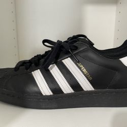 Adidas black Superstar shoes size 11 mens